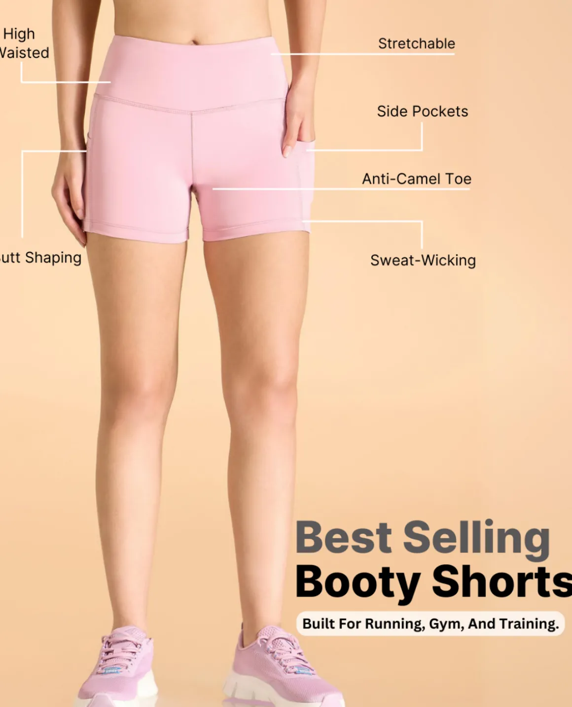 High Waisted Second SKN Booty Shorts