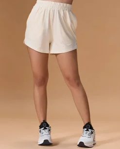 Kica Cotton Mid Rise Terry Shorts White
