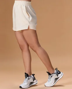 Kica Cotton Mid Rise Terry Shorts White