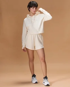 Kica Cotton Mid Rise Terry Shorts White
