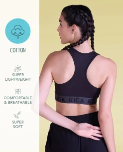 Low to Mid Impact Cotton Sports Bra