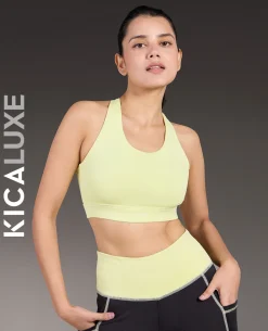 Luxe Crostini Full Coverage And High-Impact Sports Bra Neon