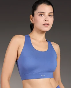 Luxe Crostini Full Coverage And High-Impact Sports Bra Blue