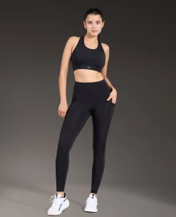 Luxe Crostini Full Coverage And High-Impact Sports Bra Black