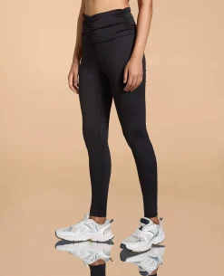 Luxe Crostini Sports Bra and Ruched Waistband Leggings in Second SKN Set