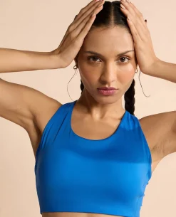 Luxe Limitless High-Impact Full Coverage Sports Bra Blue