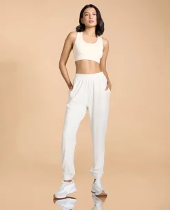 Medium Support Workout Sports Bra and Cotton Track Pants