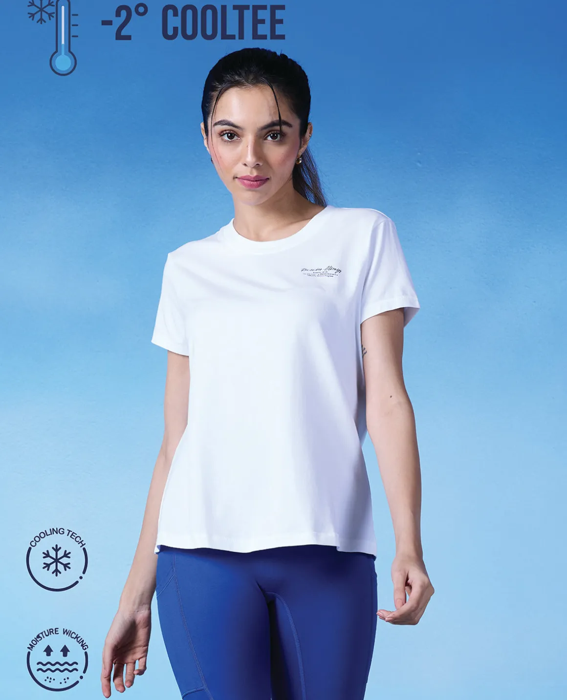 Nykd all Day 2 Degree Cool Tee - NYK293 - Bright White