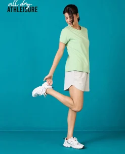 Nykd All Day Knit Terry Shorts - NYLE503 - Ecru melange