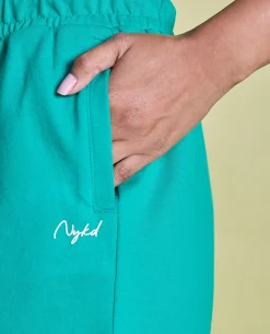 Nykd All Day Knit Terry Shorts - NYLE503 - Pepper green