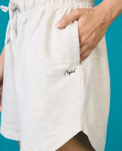 Nykd All Day Knit Terry Shorts - NYLE503 - Ecru melange