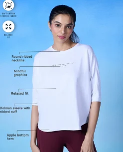 Nykd All Day Cotton Dolman Tee - NYLE278 - Bright white