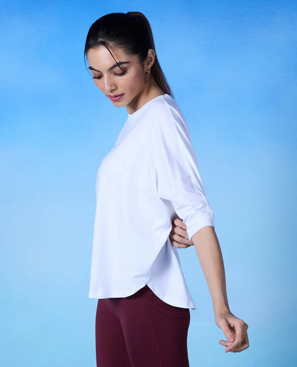 Nykd All Day Cotton Dolman Tee - NYLE278 - Bright white