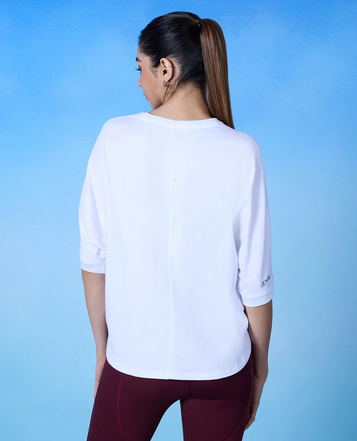 Nykd All Day Cotton Dolman Tee - NYLE278 - Bright white