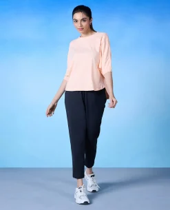 Nykd All Day Cotton Dolman Tee - NYLE278 - Peach parfait