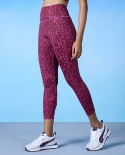 Nykd All Day High rise Trendsetter Printed Legging- NYK121-Scatter Tawny Print