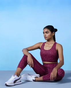 Nykd All Day High rise Trendsetter Printed Legging- NYK121-Scatter Tawny Print