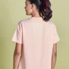 Nykd All Day Iconic Cotton Boxy Tee - NYLE276 - Peach parfait