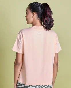 Nykd All Day Iconic Cotton Boxy Tee - NYLE276 - Peach parfait
