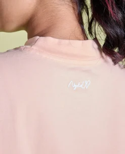 Nykd All Day Iconic Cotton Boxy Tee - NYLE276 - Peach parfait