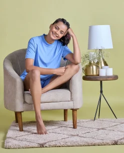 Nykd All Day Iconic Cotton Boxy Tee - NYLE276 - Hydrangea