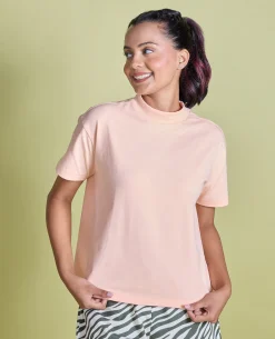 Nykd All Day Iconic Cotton Boxy Tee - NYLE276 - Peach parfait