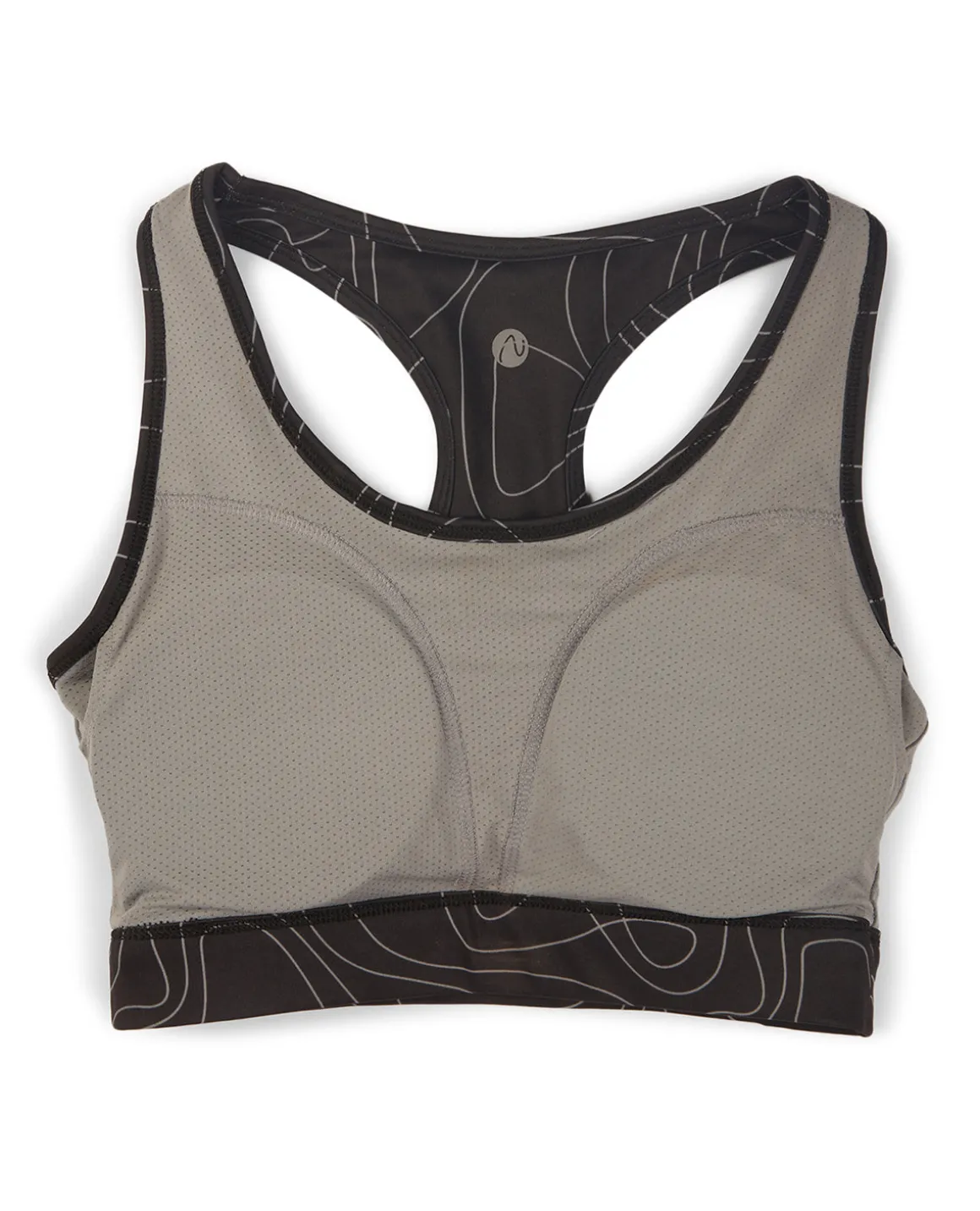 Nykd All Day On-Trend Sports Bra With Keyhole Back - NYK082 - Doodle Black Print