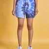 Nykd All Day Printed Terry Shorts - NYAT287 -Navy tie dye