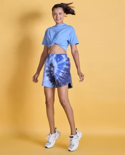 Nykd All Day Printed Terry Shorts - NYAT287 -Navy tie dye