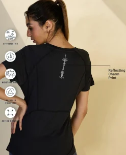 Nykd All Day Sun Protect Tee - NYK296 - Jet Black melange