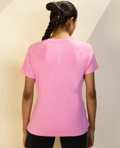 Nykd All Day Sun Protect Tee - NYK296 - Fuchsia Pink melange