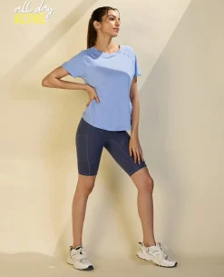 Nykd All Day Sun Protect Tee - NYK296 - Hydrangea melange