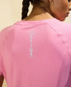 Nykd All Day Sun Protect Tee - NYK296 - Fuchsia Pink melange