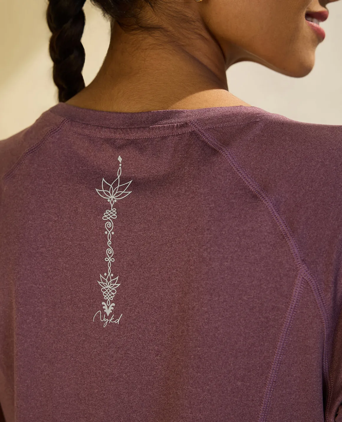 Nykd All Day Sun Protect Tee - NYK296 - Arctic dusk melange
