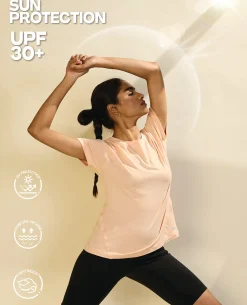 Nykd All Day Sun Protect Tee - NYK296 - Peach parfait melange