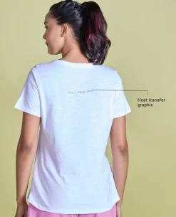 Nykd All Day V Neck Slub Cotton tee - NYLE512 - Bright White