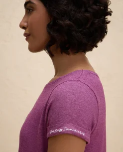 Nykd By Nykaa After Class Apple Bottom Flattering Longline Tee-NYAT272-Wine Melange