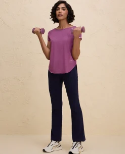Nykd By Nykaa After Class Apple Bottom Flattering Longline Tee-NYAT272-Wine Melange
