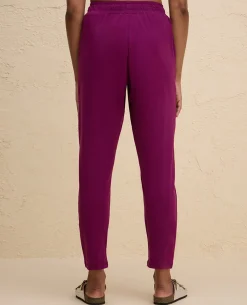 Nykd By Nykaa All Day Cotton Comfort Pant with Zip Pockets-NYAT502-Wine
