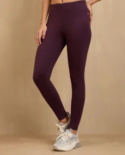 NYKD By Nykaa Comfort Leggings with Pockets! -NYAT401-Grape