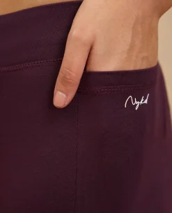 NYKD By Nykaa Comfort Leggings with Pockets! -NYAT401-Grape