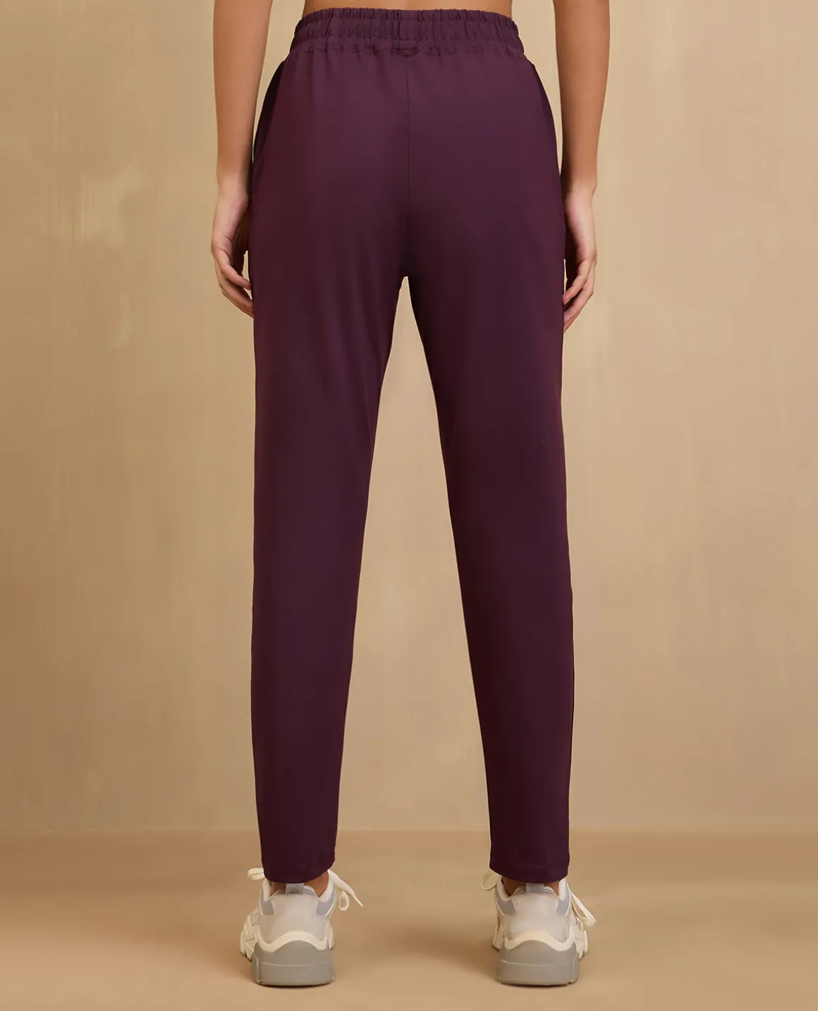 NYKD By Nykaa Cotton Comfort Pants-NYAT502-Grape