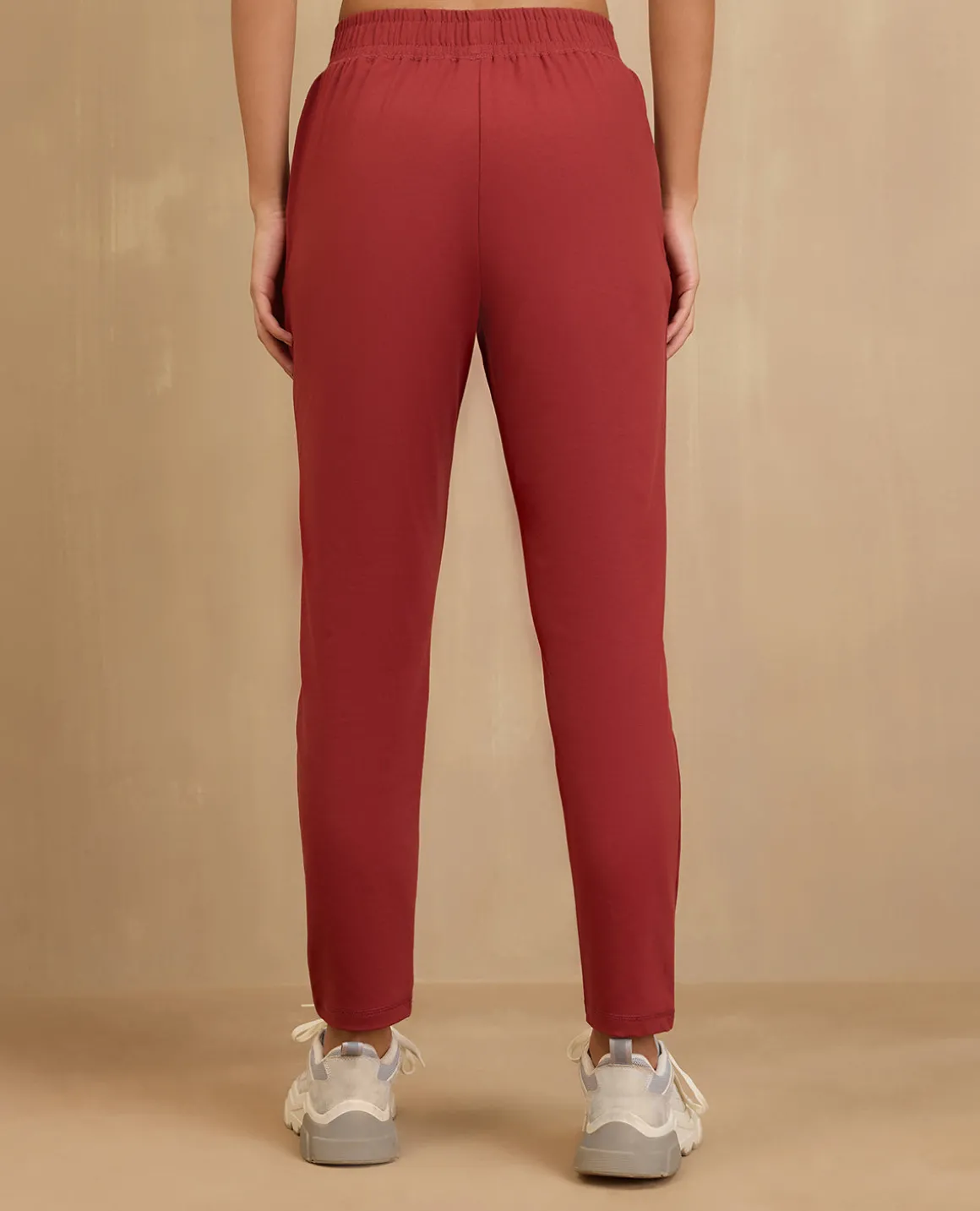 NYKD By Nykaa Cotton Comfort Pants-NYAT502-Red