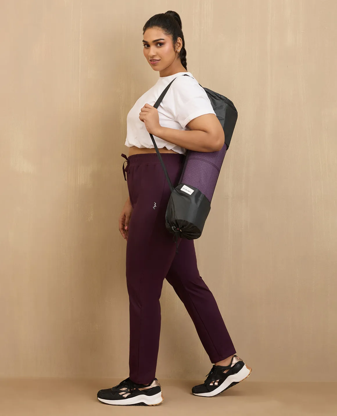 NYKD By Nykaa Cotton Comfort Pants-NYAT502-Grape