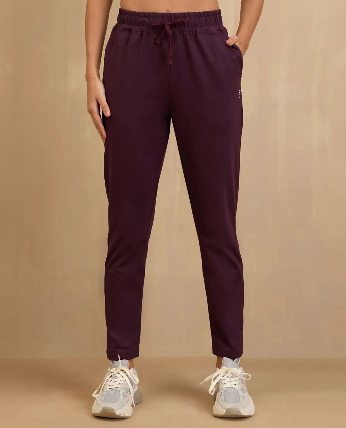 NYKD By Nykaa Cotton Comfort Pants-NYAT502-Grape
