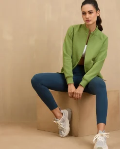 NYKD By Nykaa Cozy Fleece Zippered Jacket -NYLE704-Green