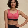 Nykd By Nykaa Front Zip Cotton High Impact No Slouch Sports Bra-NYK907-Coral