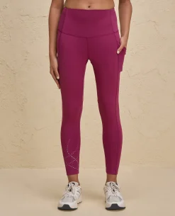 Nykd By Nykaa High Rise Legging with Reflective Print -NYK299-Grape