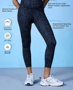 Nykd by Nykaa High Rise Trendsetter Printed Legging-NYK121-Doodle Black Print