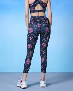Nykd by Nykaa High Rise Trendsetter Printed Legging-NYK121-Batik Black Print
